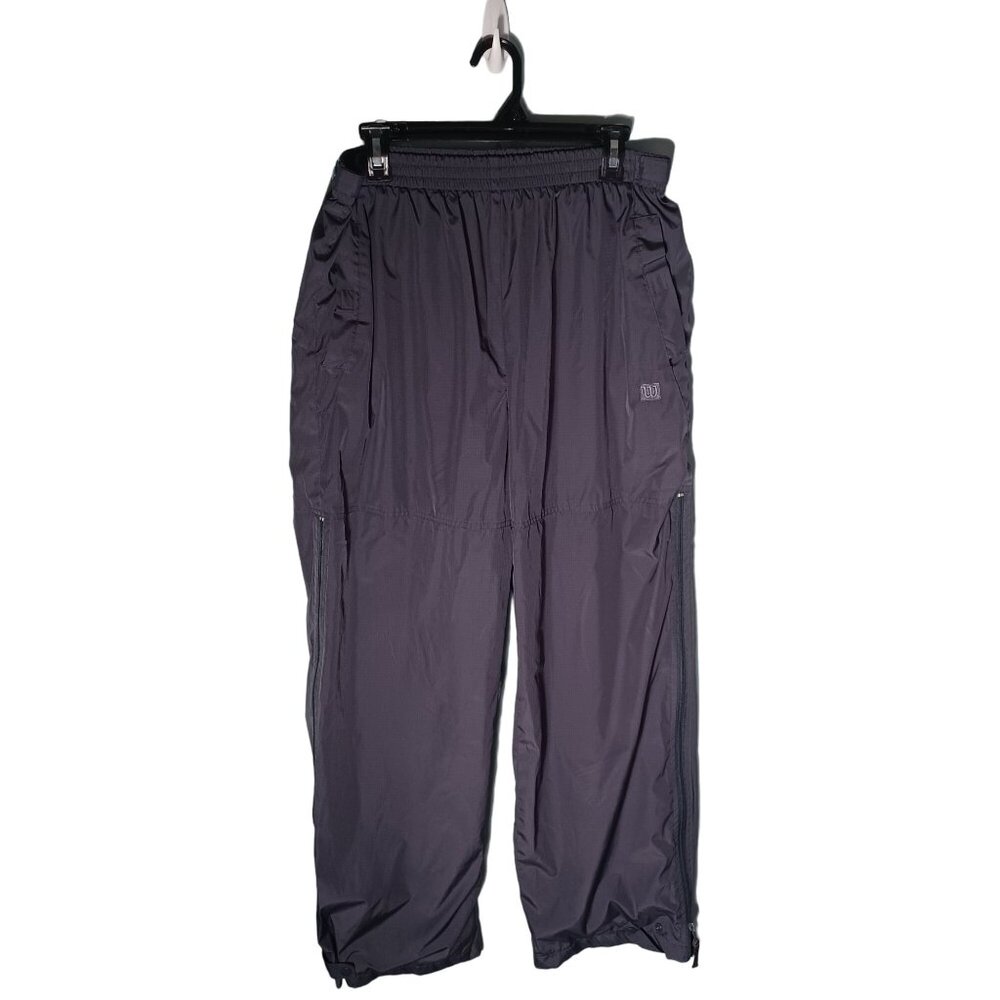 Vintage Wilson Parachute Pants Womens Large Y2K Gray Gorpcore Skater Zippers